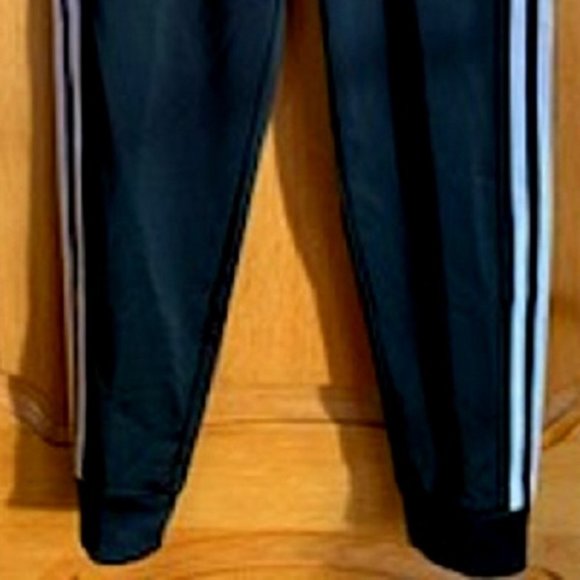 NWT Adidas Girls' Pull-On Jogger Pants Black White Side Stripes Sz: M (10/12) - Picture 2 of 7